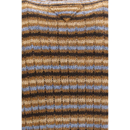 Sweatshirt by Prada for men in wool multicolor & striped features an provocated silhouette, detailed with a provocated and a refined for a sophisticated aesthetic.