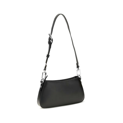 Compact Shoulder Bag by Vivienne Westwood for women in bos taurus calf leather black, silver & signature features an effortlessly chic silhouette with a secure zipper, ample , and versatile shoulder-strap & adjustable-strap for effortlessly chic everyday luxury.