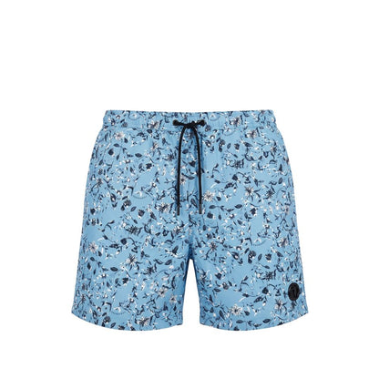Trussardi Beachwear Light Blue Polyester Men Swim Short