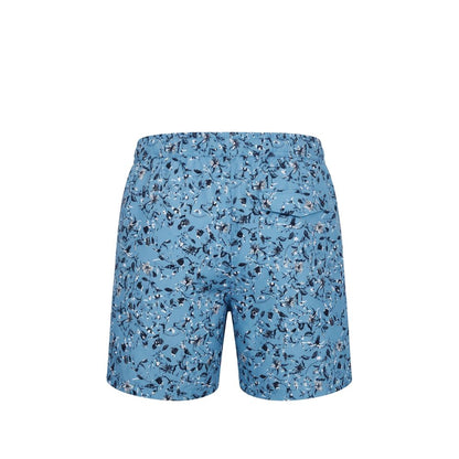 Trussardi Beachwear Light Blue Polyester Men Swim Short