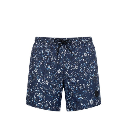 Trussardi Beachwear Blue Polyester Men's Swim Shorts