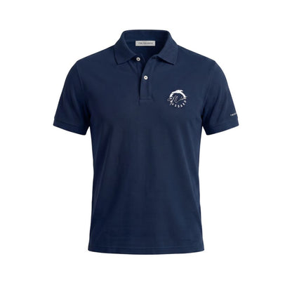 Trussardi Beachwear Blue Cotton Men's Polo Shirt