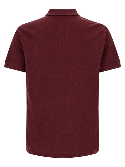 Polo Shirt by Polo Ralph Lauren for men in cotton blue, bordeaux, burgundy & pearl presents a sleek silhouette, featuring a refined and for a sleek finish.