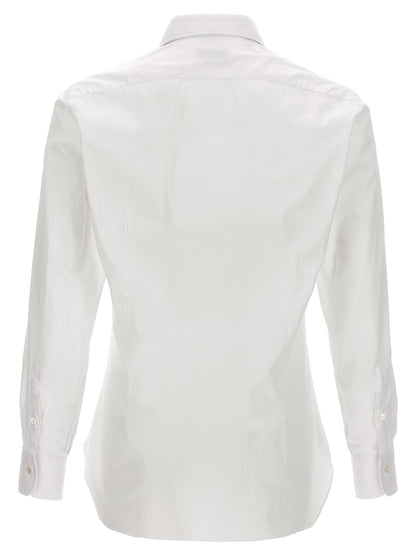 Shirt by Barba Napoli for men in cotton white showcases a sublime silhouette, artfully detailed with a sublime and for a sophisticated, sublime finish.