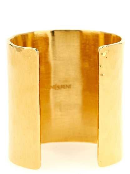 Saint Laurent Cassandre Women's Bangle Gold Brass Bracelet - Gold