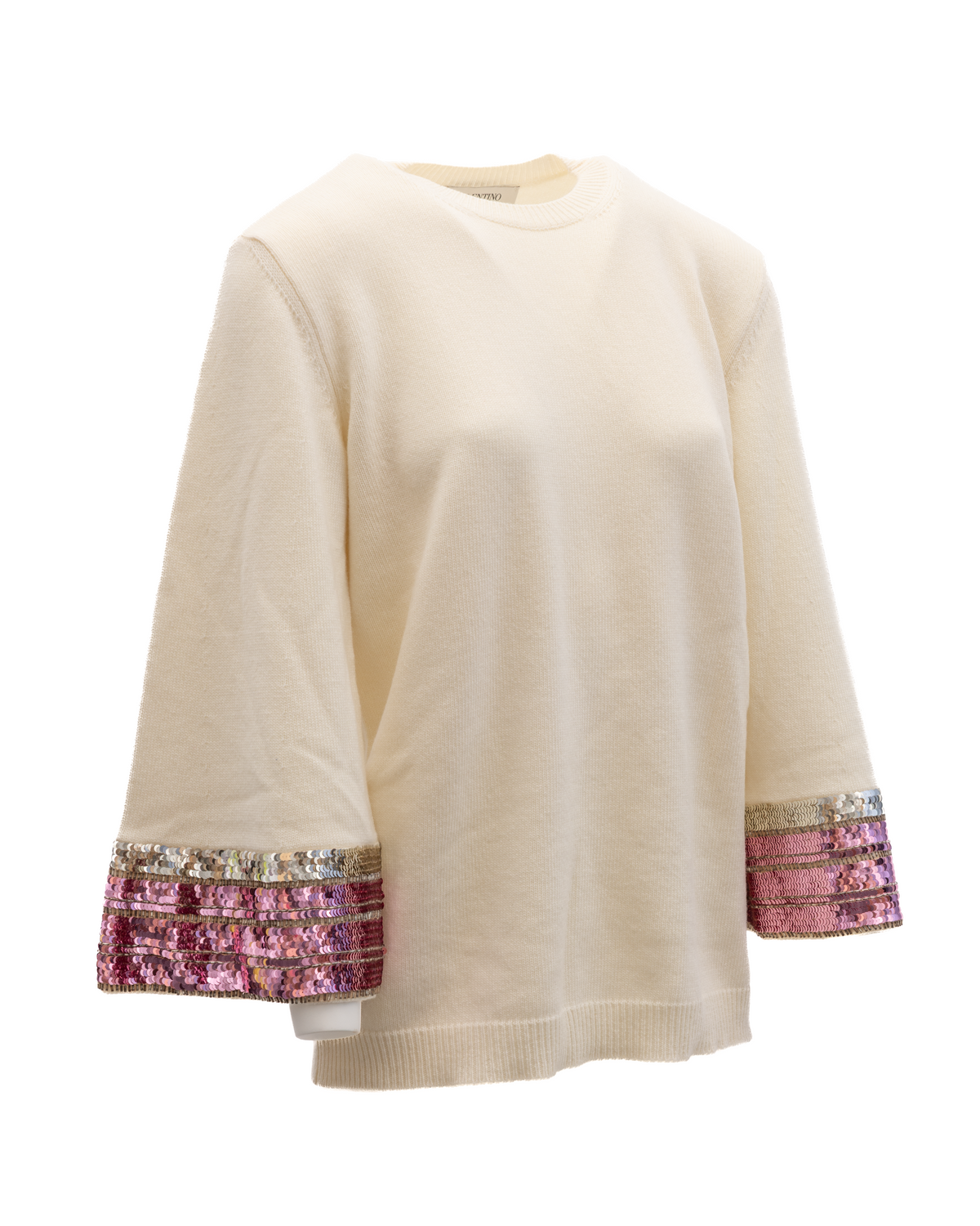 Valentino Garavani Women's Sequins Sweater - Cream Purple