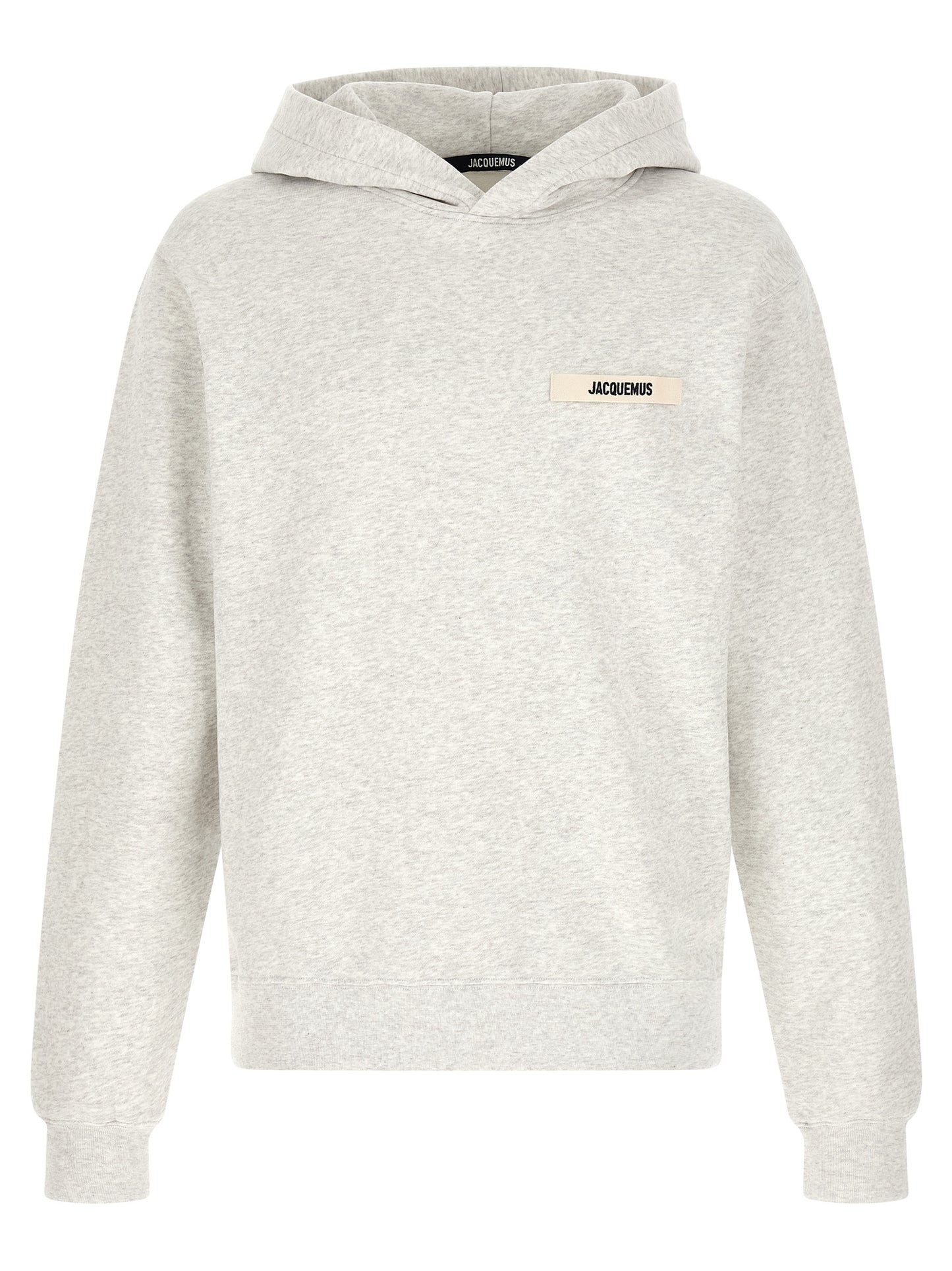 Sweatshirt Hoodie by Jacquemus for men in cotton gray features a edgy silhouette, detailed with a edgy hooded neckline and for a refined finish.