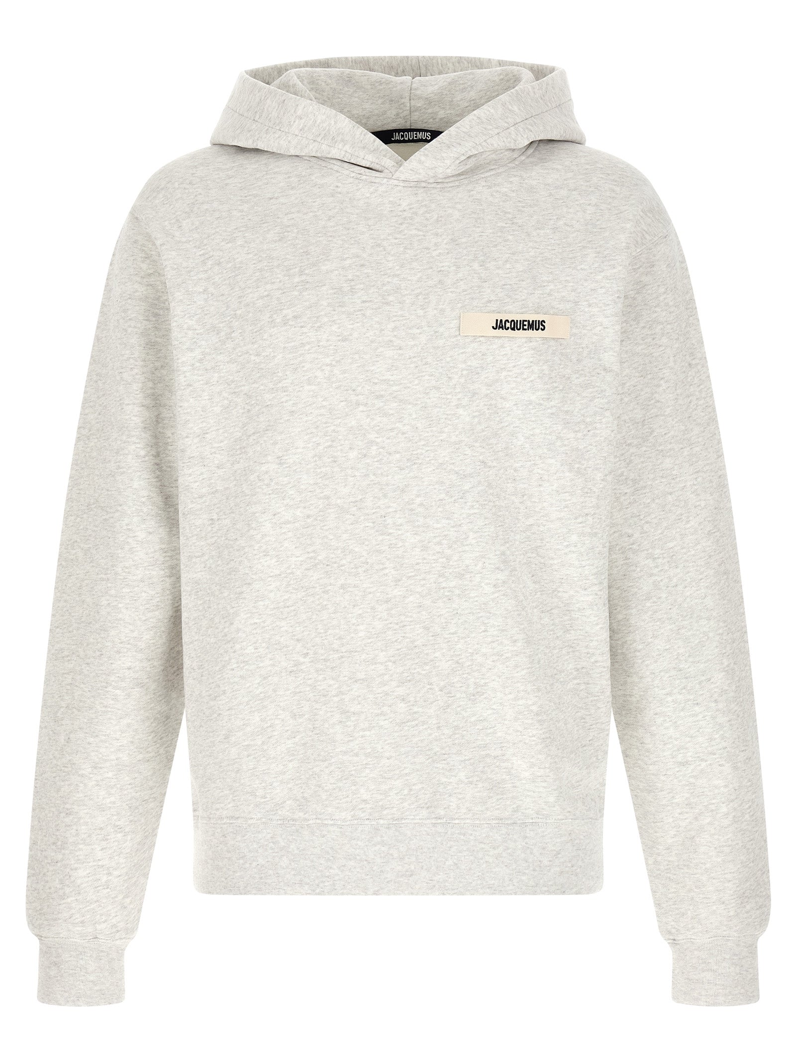 Sweatshirt Hoodie by Jacquemus for men in cotton gray features a edgy silhouette, detailed with a edgy hooded neckline and for a refined finish.