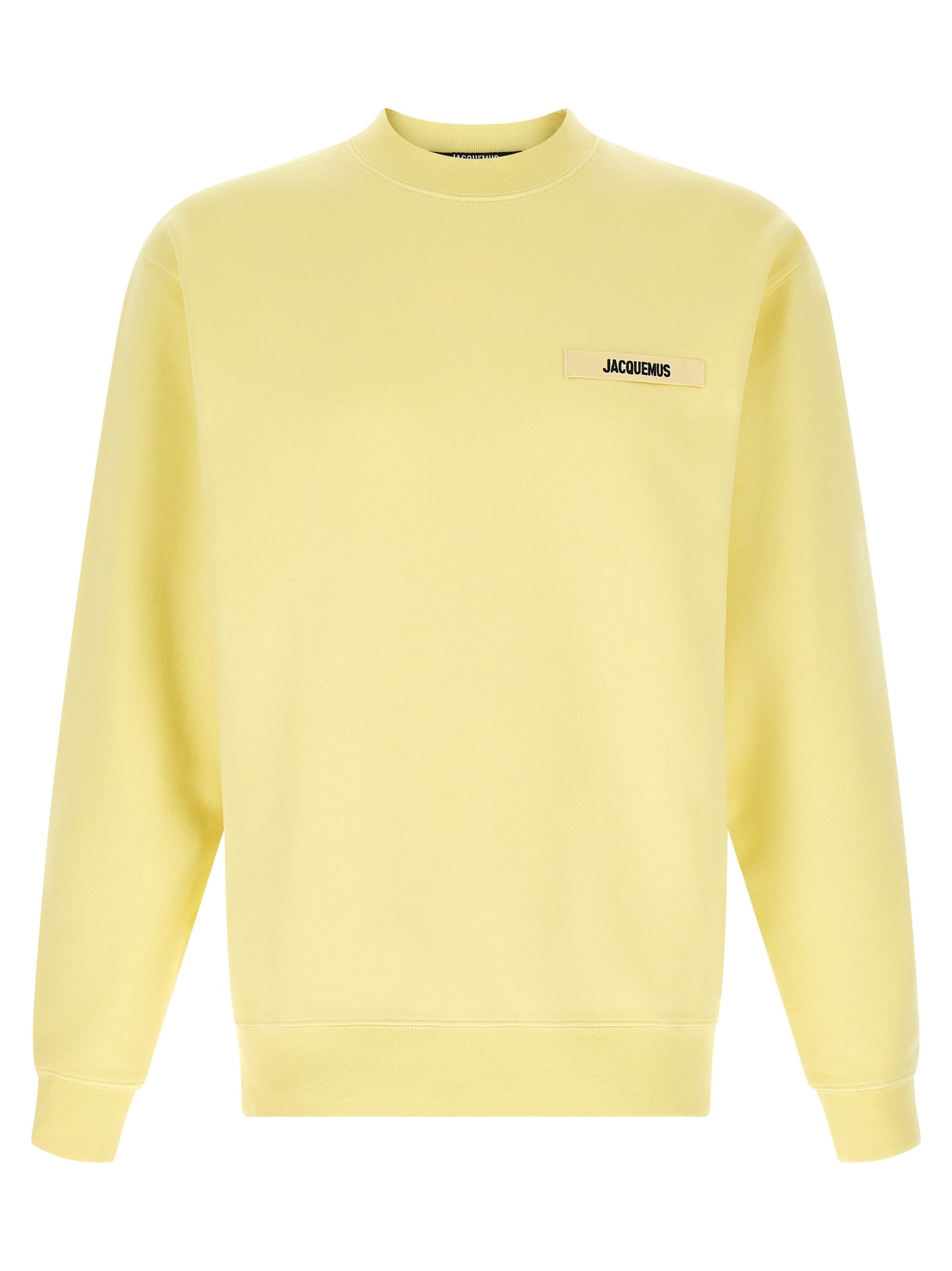 Sweatshirt by Jacquemus for men in cotton bicolour & yellow features an magnificent silhouette, showcasing a sophisticated crew neckline and long-sleeve detail for a truly magnificent finish.