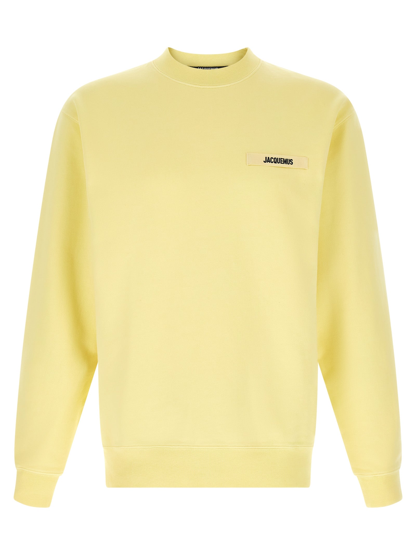 Sweatshirt by Jacquemus for men in cotton bicolour & yellow features an magnificent silhouette, showcasing a sophisticated crew neckline and long-sleeve detail for a truly magnificent finish.