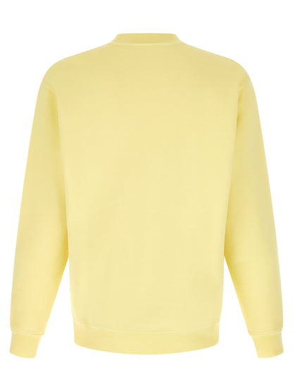 Sweatshirt by Jacquemus for men in cotton bicolour & yellow features an enviable silhouette, showcasing a premium and refined crew neckline for a truly enviable finish.