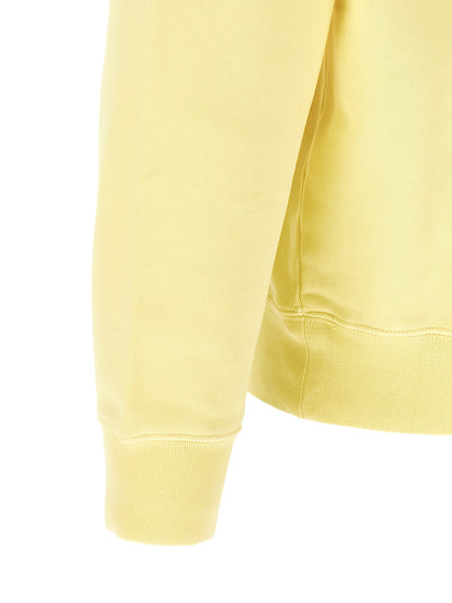 Sweatshirt by Jacquemus for men in cotton bicolour & yellow showcases a slouchy chic silhouette, artfully detailed with a slouchy chic and for a slouchy chic finish.