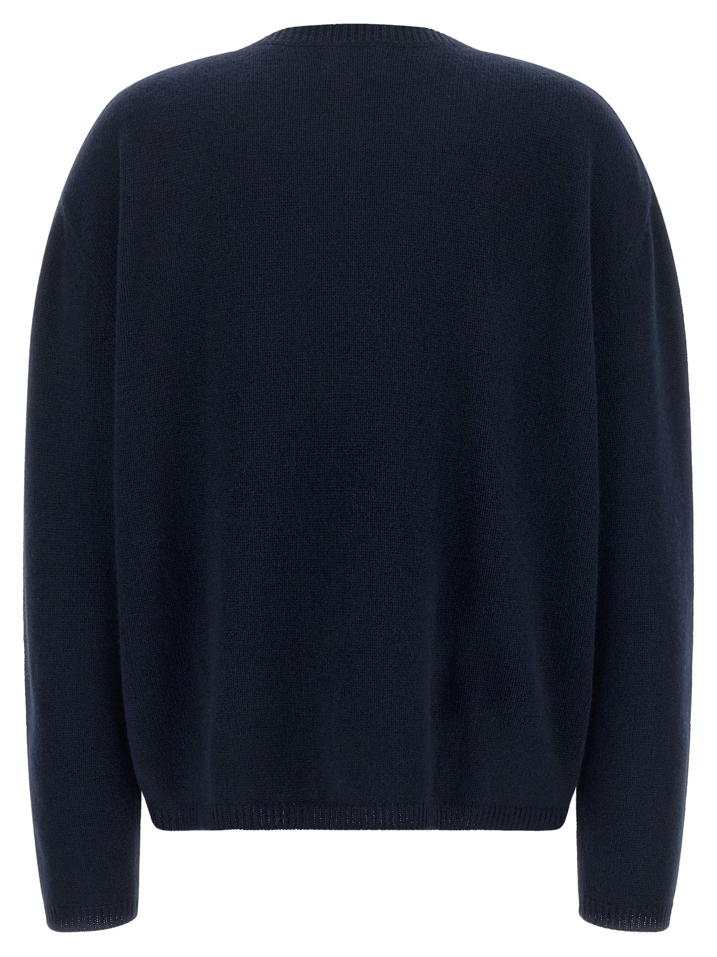BE YOU Women's Relaxed Fit V Neck Cashmere Cardigan - Natural Navy