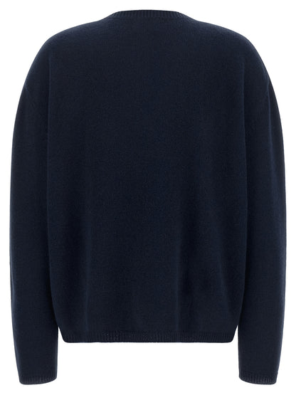 BE YOU Women's Relaxed Fit V Neck Cashmere Cardigan - Natural Navy