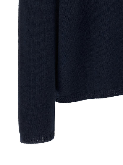 BE YOU Women's Relaxed Fit V Neck Cashmere Cardigan - Natural Navy