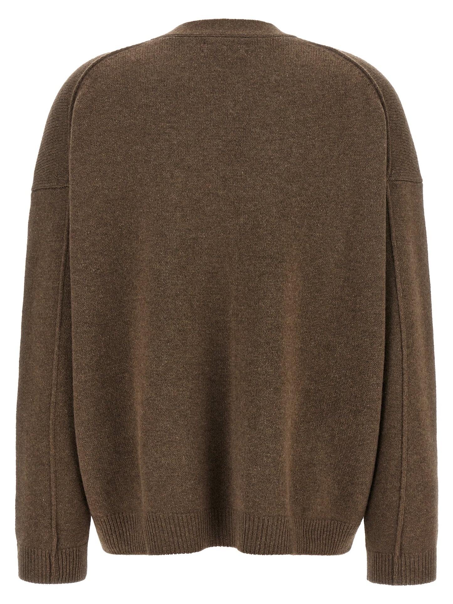 BE YOU Women's Relaxed Fit V Neck Cashmere Cardigan - Brown
