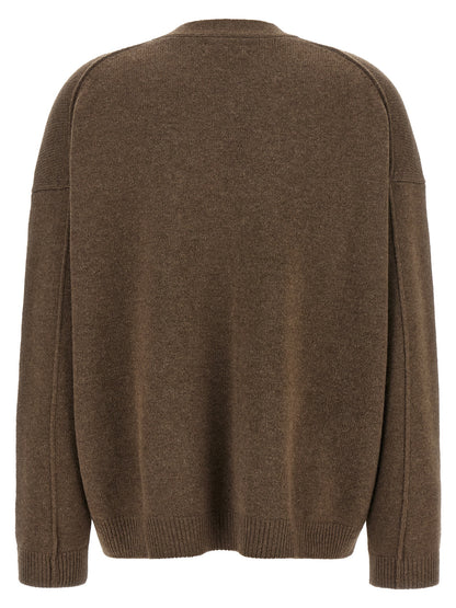 BE YOU Women's Relaxed Fit V Neck Cashmere Cardigan - Brown