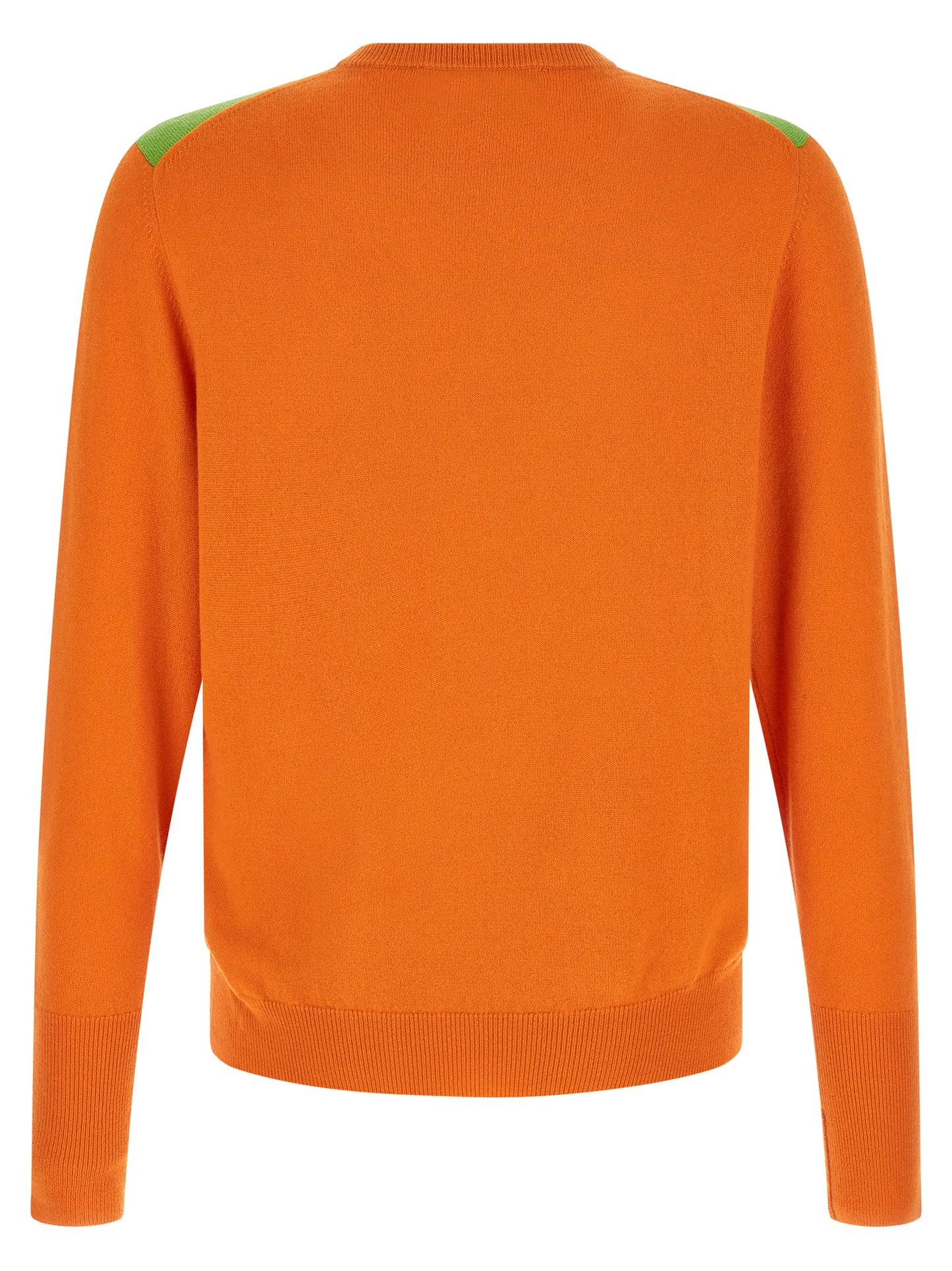 Cardigan by Ballantyne for men in cashmere orange, patterned & signature features a nuanced silhouette with a refined crew neckline and nuanced detailing for a sophisticated look.