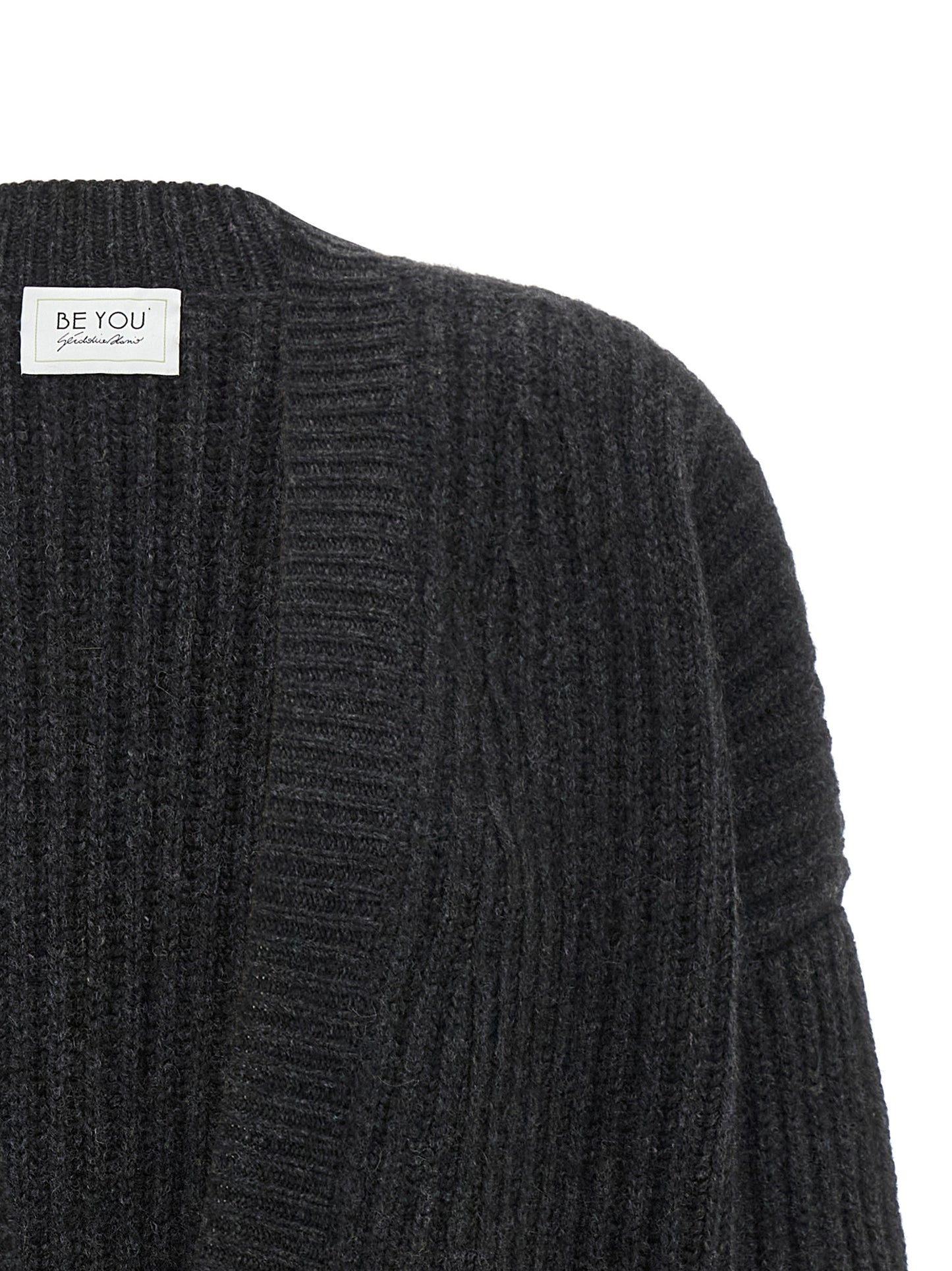 BE YOU Women's Relaxed Fit Wide Oversized Cashmere Cardigan - Gray