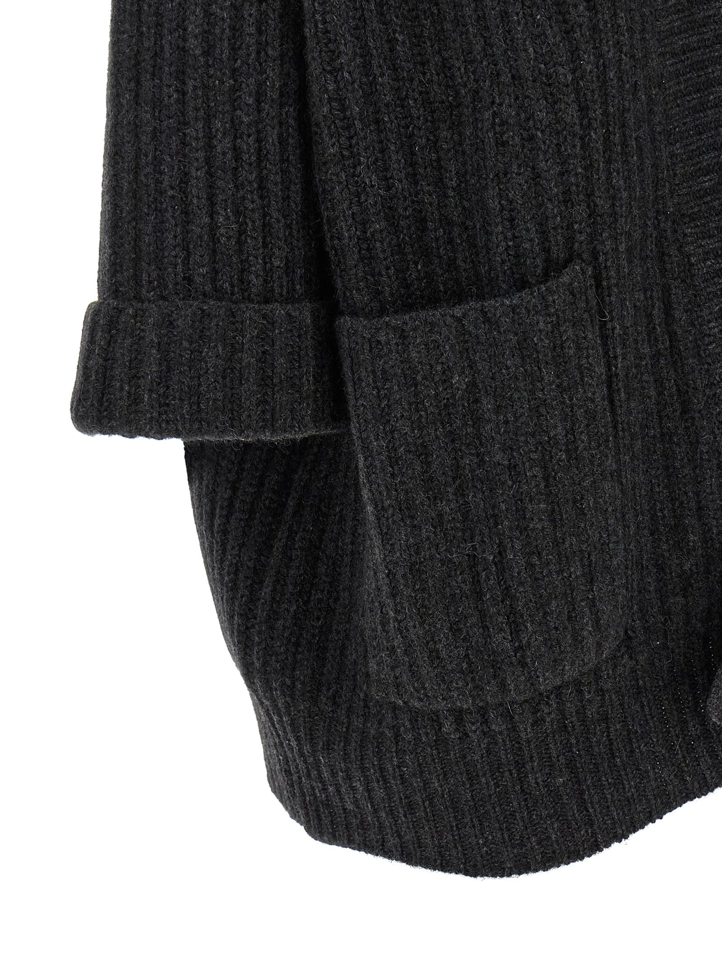 BE YOU Women's Relaxed Fit Wide Oversized Cashmere Cardigan - Gray
