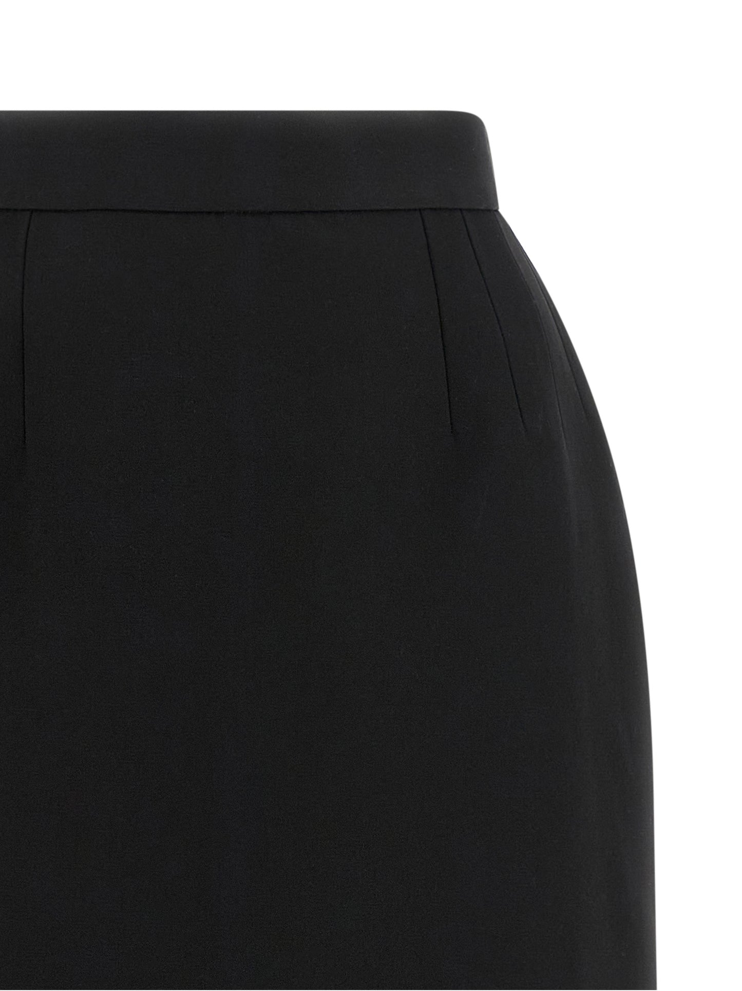 Skirt by Versace for women in virgin wool black & gold features an tailored silhouette, artfully capturing the essence of De Poudre Medusa Women's High Rise Virgin Wool Mini Long Skirt in a sophisticated mini long.