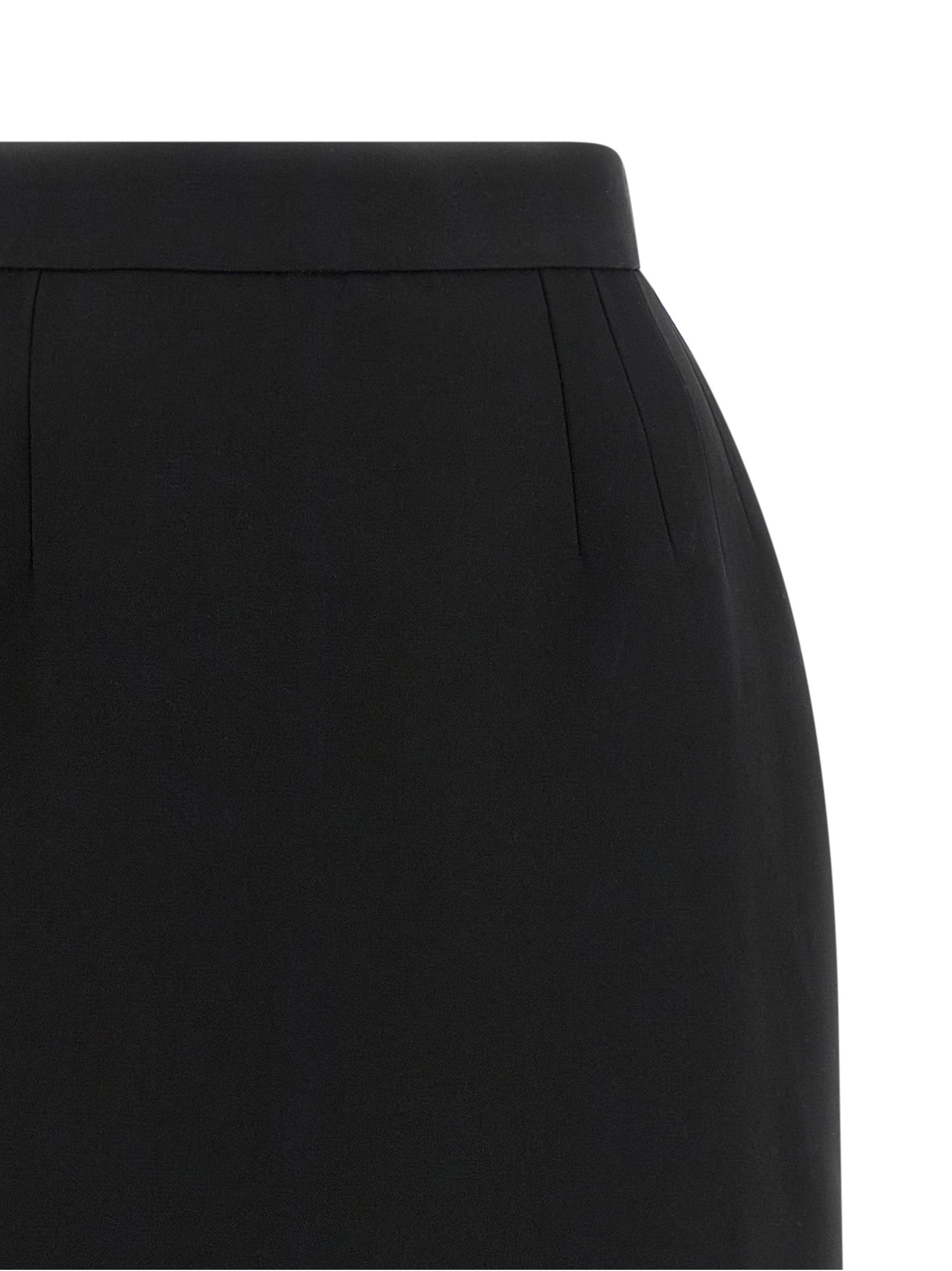 Skirt by Versace for women in virgin wool black & gold features an tailored silhouette, artfully capturing the essence of De Poudre Medusa Women's High Rise Virgin Wool Mini Long Skirt in a sophisticated mini long.