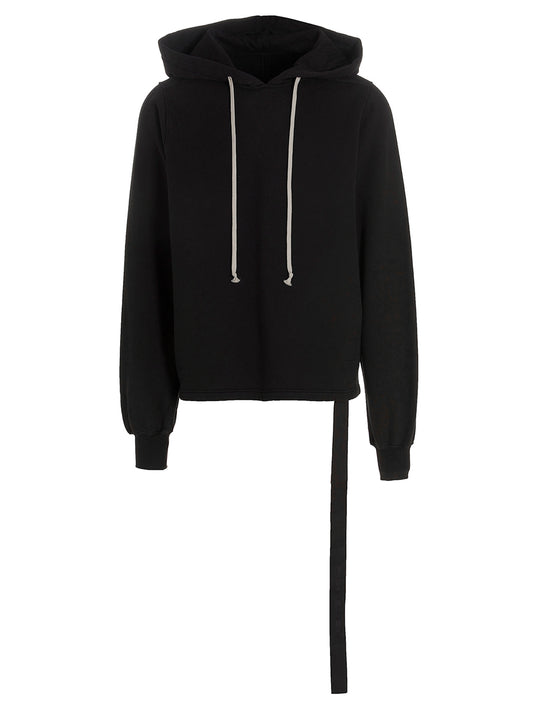 Sweatshirt Hoodie by DRKSHDW for men in cotton black showcases a city-ready silhouette, artfully detailed with a signature hooded neckline and long-sleeve for a city-ready finish.