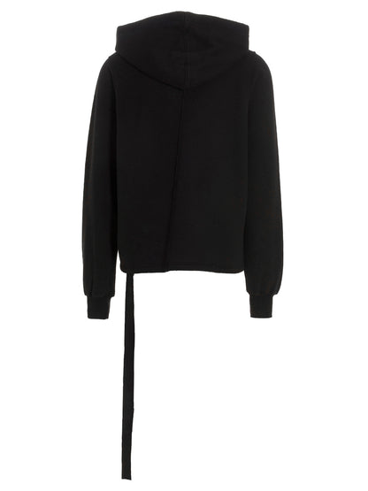Sweatshirt Hoodie by DRKSHDW for men in cotton black features an luminous silhouette, showcasing a sophisticated hooded neckline and for a truly luminous look.
