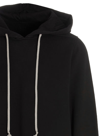 Sweatshirt Hoodie by DRKSHDW for men in cotton black features an avant-garde silhouette, showcasing a sophisticated hooded neckline and detail for a truly avant-garde finish.