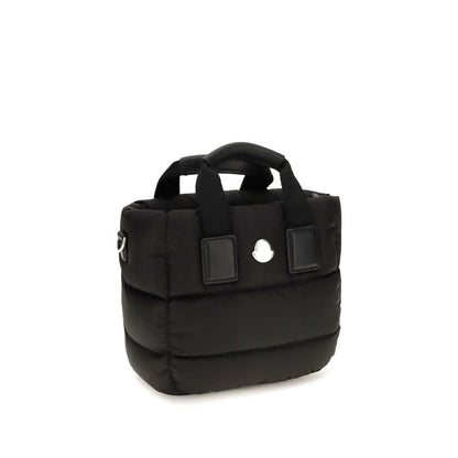 Mini Quilted Shoulder Bag by Moncler for women in nylon leather black features an effortlessly chic silhouette with a secure zipper, ample , and versatile shoulder-strap, adjustable-strap & handle for effortlessly chic everyday luxury.
