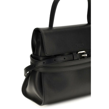 Shoulder Flap Bag by Moschino for women in bos taurus calf leather black & gold features a enviable silhouette, showcasing a secure flap & buckle, ample , and enviable shoulder-strap & handle for a enviable finish.