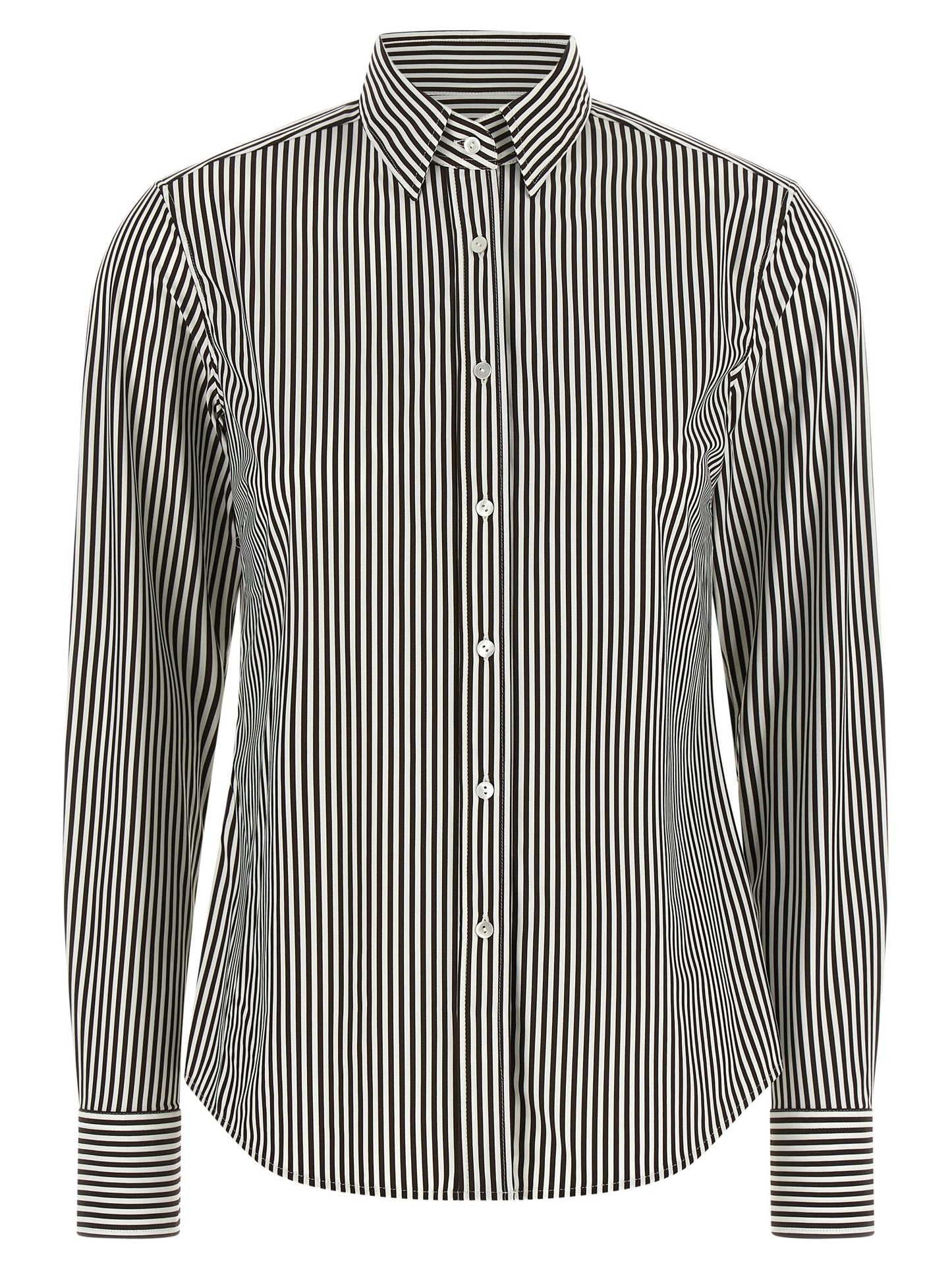 Blouse by XACUS for women in polyamide bicolour, patterned & striped presents a discerning silhouette, showcasing a sophisticated and long-sleeve for a truly discerning finish.