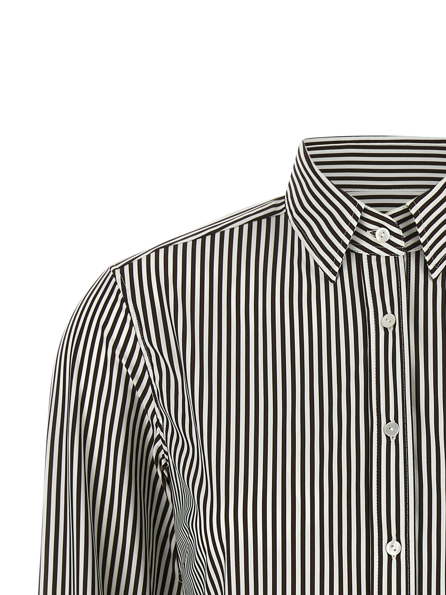 Blouse by XACUS for women in polyamide bicolour, patterned & striped showcases a sublime silhouette, artfully detailed with a sublime and for a sophisticated, sublime finish.