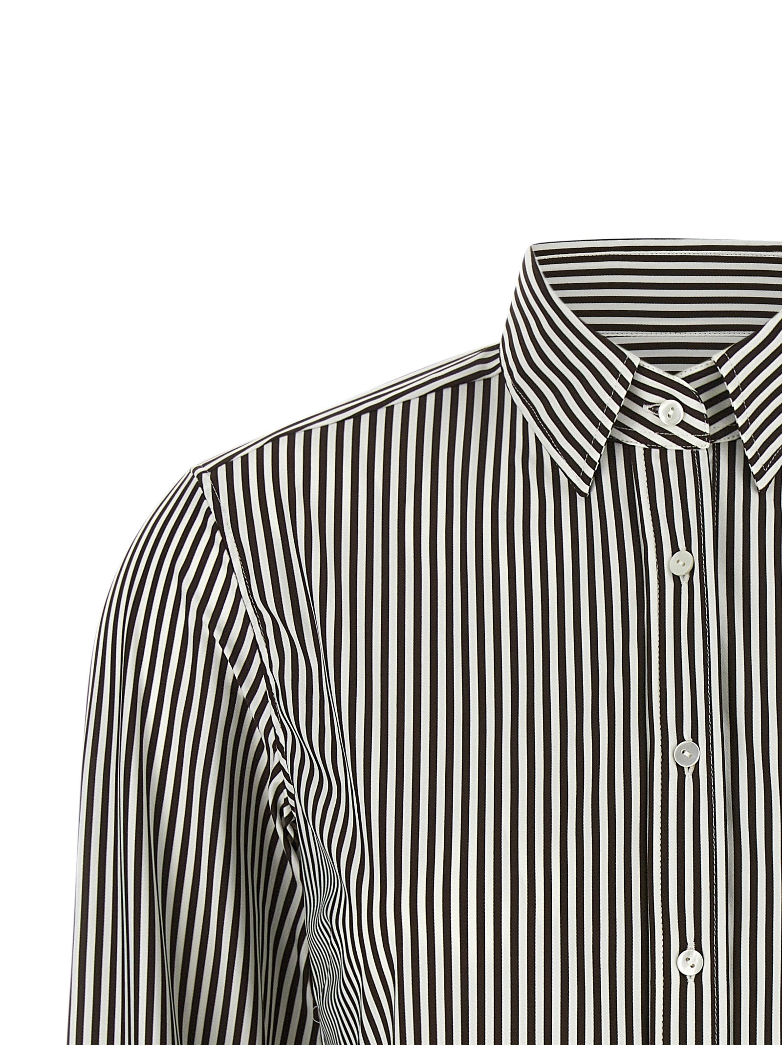 Blouse by XACUS for women in polyamide bicolour, patterned & striped showcases a sublime silhouette, artfully detailed with a sublime and for a sophisticated, sublime finish.