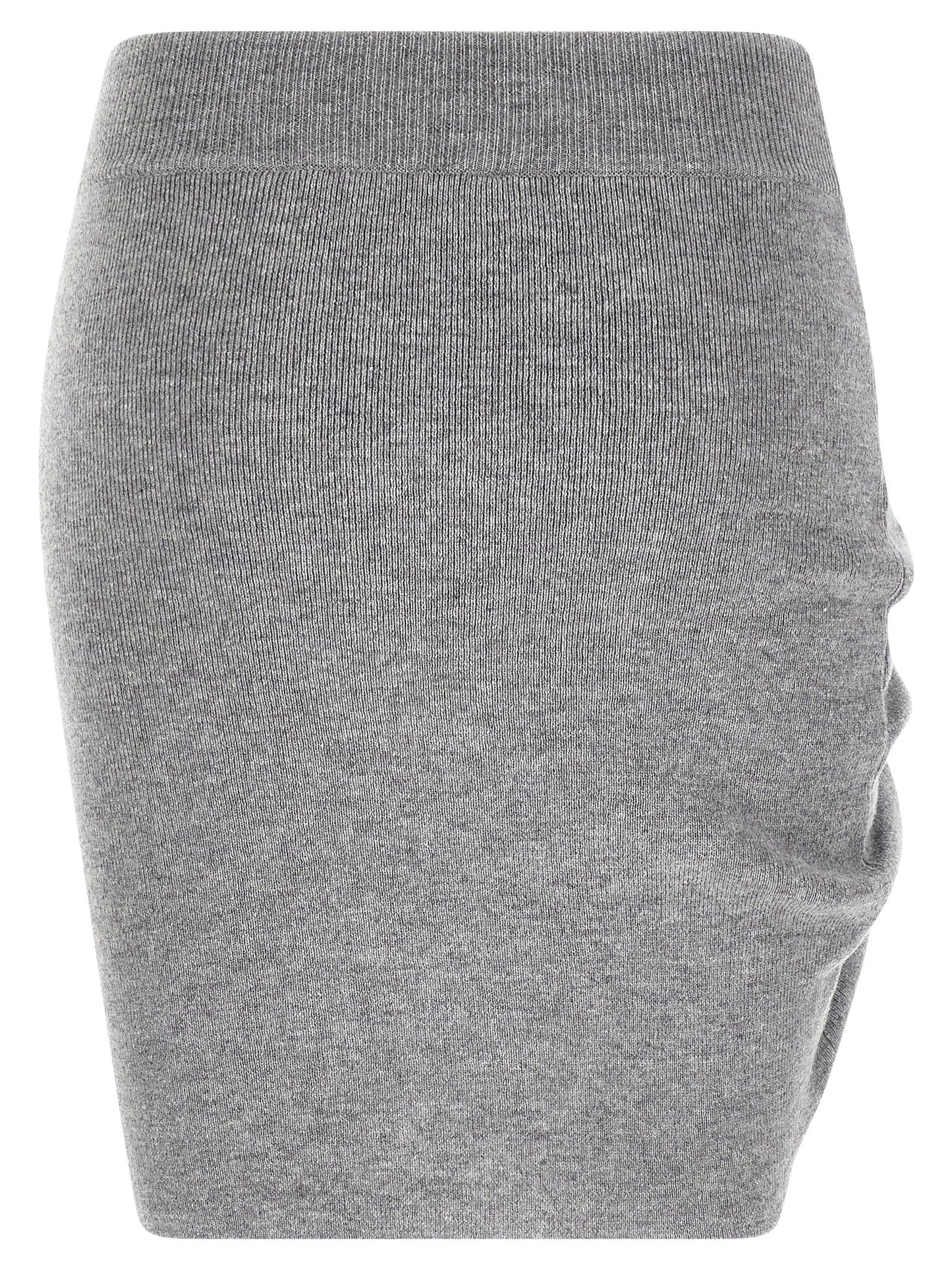 Giuseppe Di Morabito Women's Asymmetrical Virgin Wool & Crystal Skirt - Gray