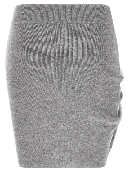 Giuseppe Di Morabito Women's Asymmetrical Virgin Wool & Crystal Skirt - Gray