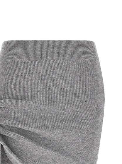 Giuseppe Di Morabito Women's Asymmetrical Virgin Wool & Crystal Skirt - Gray
