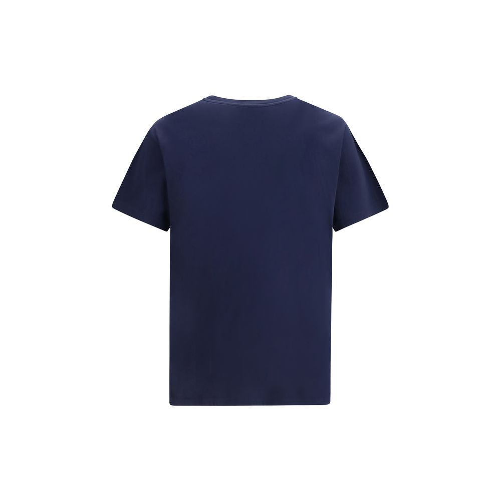 T-Shirt by Vivienne Westwood for men in cotton blue & multicolor showcases a unassuming silhouette, artfully detailed with a refined crew neckline and unassuming for a sophisticated, contemporary look.