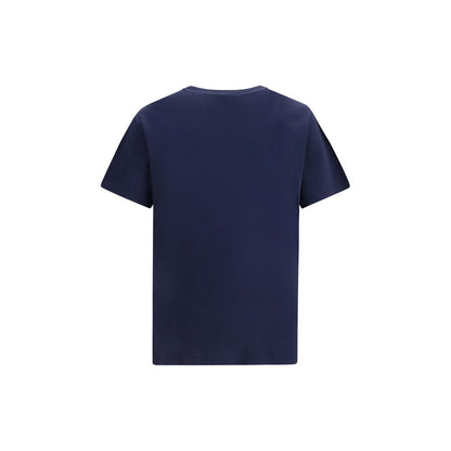 T-Shirt by Vivienne Westwood for men in cotton blue & multicolor showcases a unassuming silhouette, artfully detailed with a refined crew neckline and unassuming for a sophisticated, contemporary look.