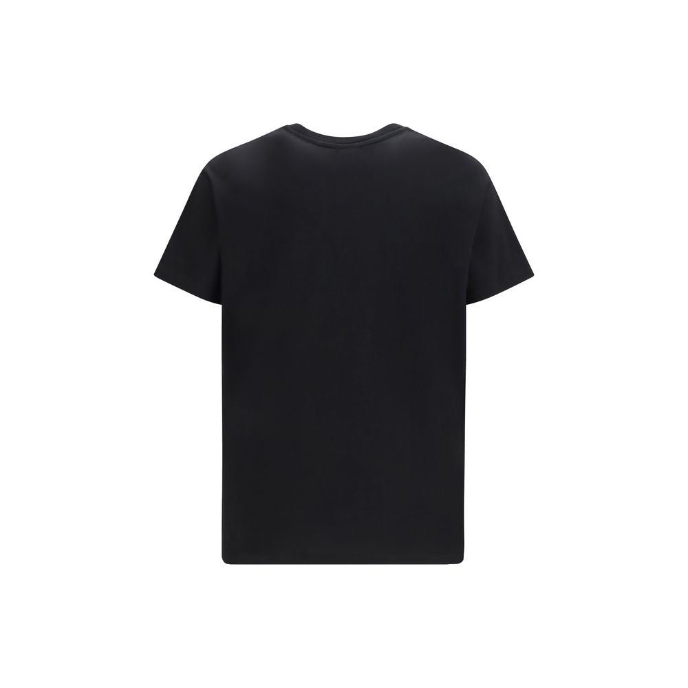 T-Shirt by Vivienne Westwood for men in cotton black & multicolor showcases a dramatic silhouette, elegantly detailed with a dramatic crew neckline and for a truly dramatic finish.