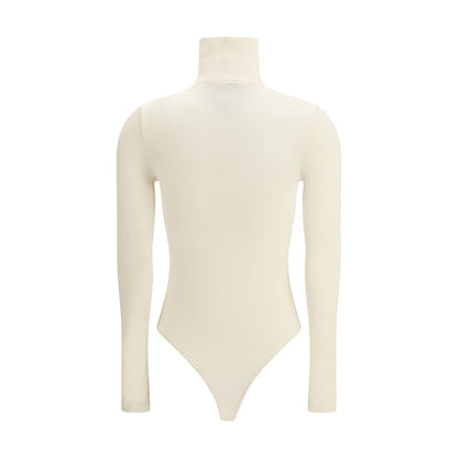 Bodysuit by Wolford for women in stretch polyamide cotton beige & natural features a exclusive silhouette, artfully finished with a exclusive high-neck neckline and for a exclusive look.