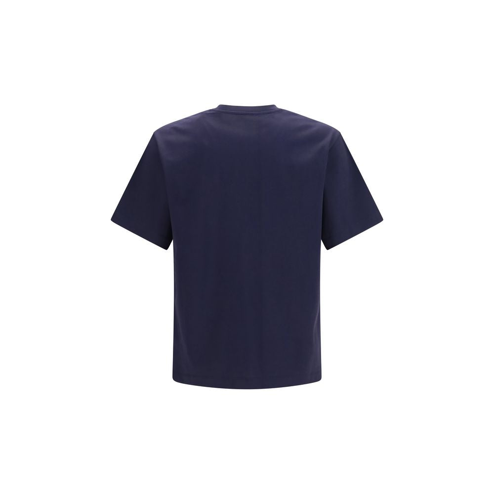 T-Shirt by Ferragamo for men in organic cotton blue showcases a dramatic silhouette, elegantly detailed with a dramatic crew neckline and for a truly dramatic finish.