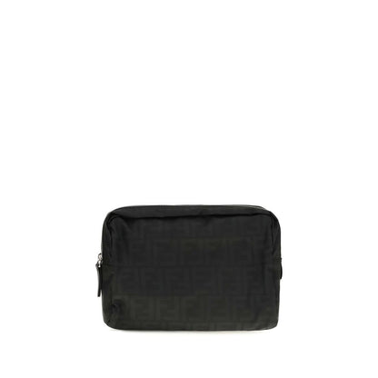 This Fendi men polyester & palladium Medium Makeup Bag in black & palladium presents a chic silhouette from the Polyester & Palladium Medium Makeup Bag collection, showcasing a secure zipper, ample , and versatile .
