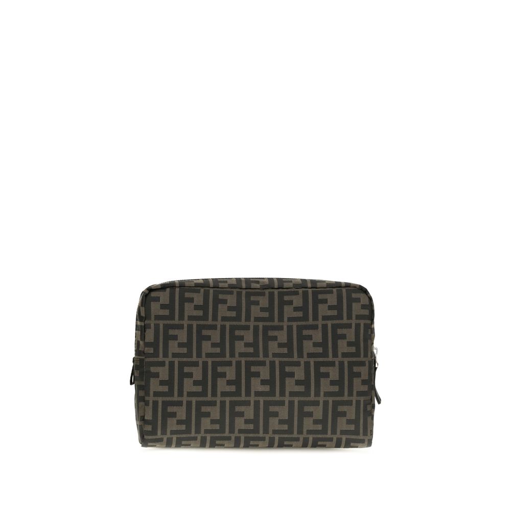 Medium Makeup Bag by Fendi for men in polyester & palladium brown & palladium features a plush Polyester & Palladium Medium Makeup Bag design, finished with a secure zipper, ample , and versatile .