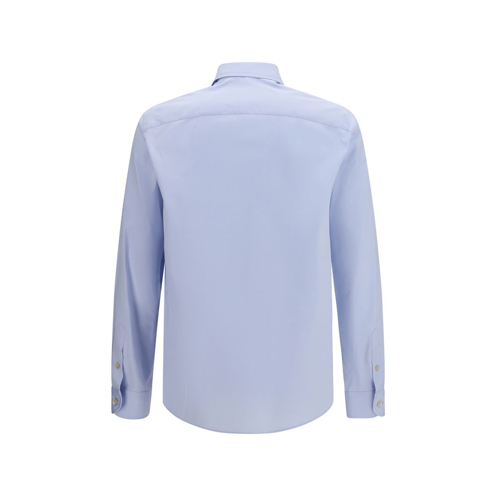 Dress Shirt by Valentino Garavani for men in cotton blue showcases a sublime silhouette, artfully detailed with a sublime and for a sophisticated, sublime finish.