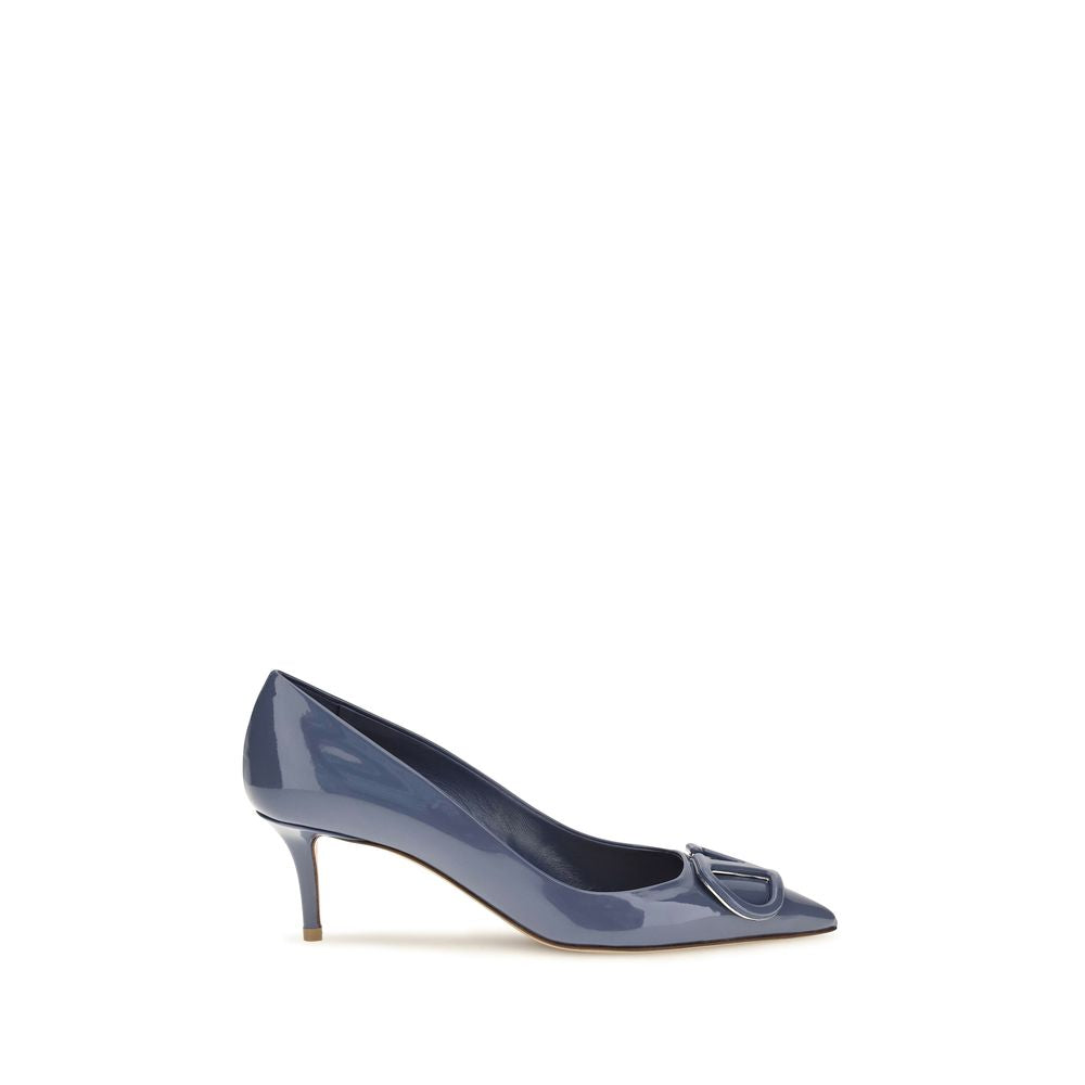 High-Heel Pumps Heels by Valentino Garavani for women in bos taurus calf patent leather blue & signature features a effortlessly chic V Logo Women's Bos Taurus Calf Patent Leather High-Heel Pumps Heels design with a sophisticated high-heel and elegant .
