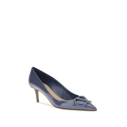 High-Heel Pumps Heels by Valentino Garavani for women in bos taurus calf patent leather blue & signature features an captivating silhouette, showcasing the elegant V Logo Women's Bos Taurus Calf Patent Leather High-Heel Pumps Heels design with a high-heel and a sophisticated .