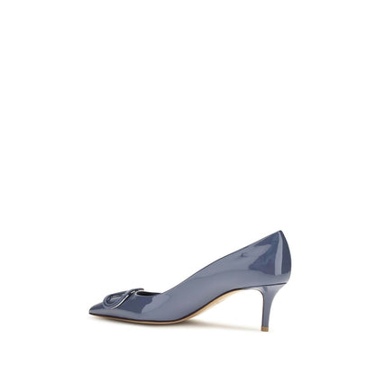 High-Heel Pumps Heels by Valentino Garavani for women in bos taurus calf patent leather blue & signature features an effortlessly chic silhouette from the V Logo Women's Bos Taurus Calf Patent Leather High-Heel Pumps Heels collection, showcasing a high-heel and effortlessly chic for a effortlessly chic look.
