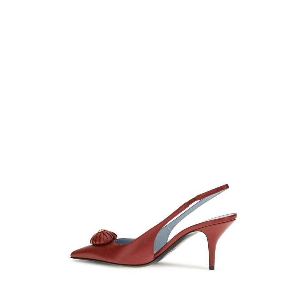 High-Heel Slingback Pumps Heels by Valentino Garavani for women in bos taurus calf leather gold, multicolor & signature features an captivating silhouette, showcasing the elegant Heart V Logo Women's Bos Taurus Calf Leather High-Heel Slingback Pumps Heels design with a high-heel and a sophisticated .