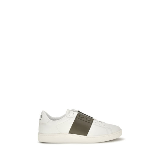Sneakers by Valentino Garavani for men in bos taurus calf leather white presents a sumptuous silhouette, artfully capturing the essence of the Men's Low Top Slip On Bos Taurus Calf Leather Sneakers with its sumptuous low-top slip-on style design.